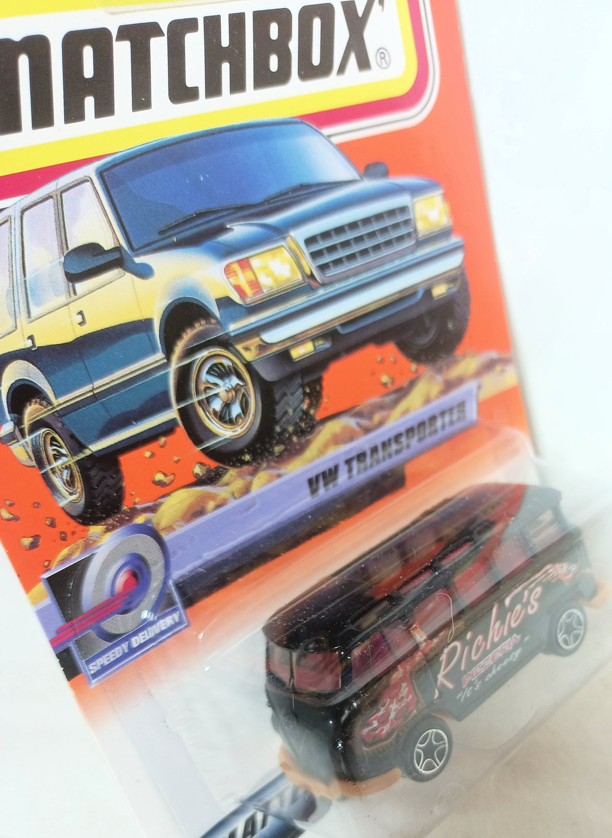 Matchbox #57 '67 VW Transporter Richie's Pizzeria Speedy Delivery 2000 - TulipStuff