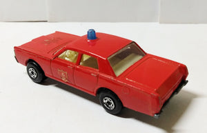 Lesney Matchbox 59 Mercury Parklane Fire Chief Car Superfast 1971 - TulipStuff