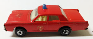 Lesney Matchbox 59 Mercury Parklane Fire Chief Car Superfast 1971 - TulipStuff