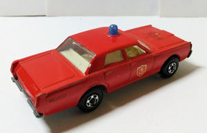 Lesney Matchbox 59 Mercury Parklane Fire Chief Car Superfast 1971 - TulipStuff