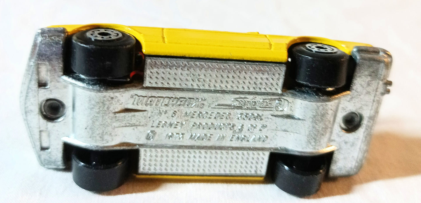 Lesney Matchbox No 6 Mercedes 350SL Superfast England 1973 Yellow - TulipStuff