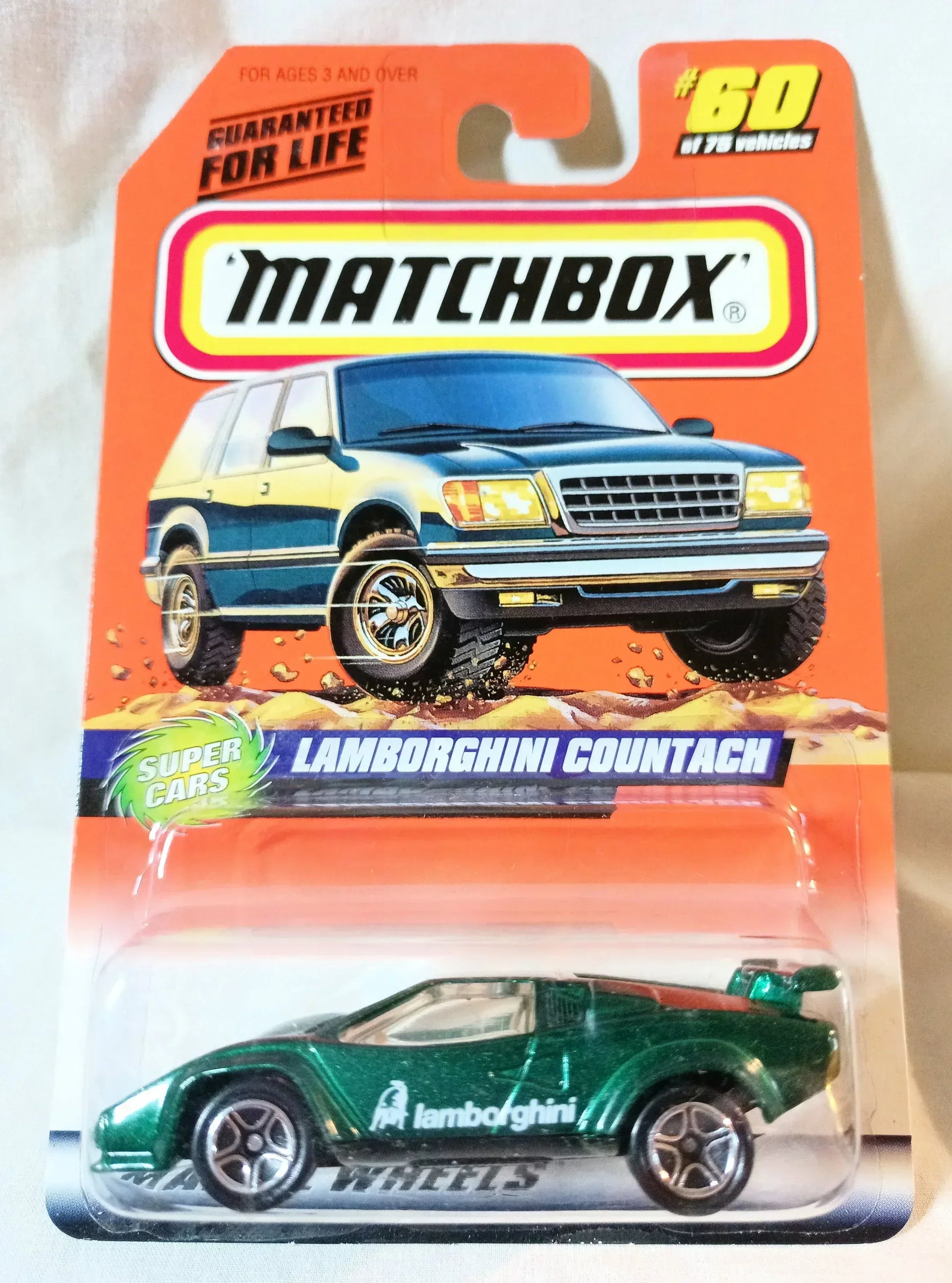 Matchbox 60 Lamborghini Countach LP500S Super Cars 1998 - TulipStuff