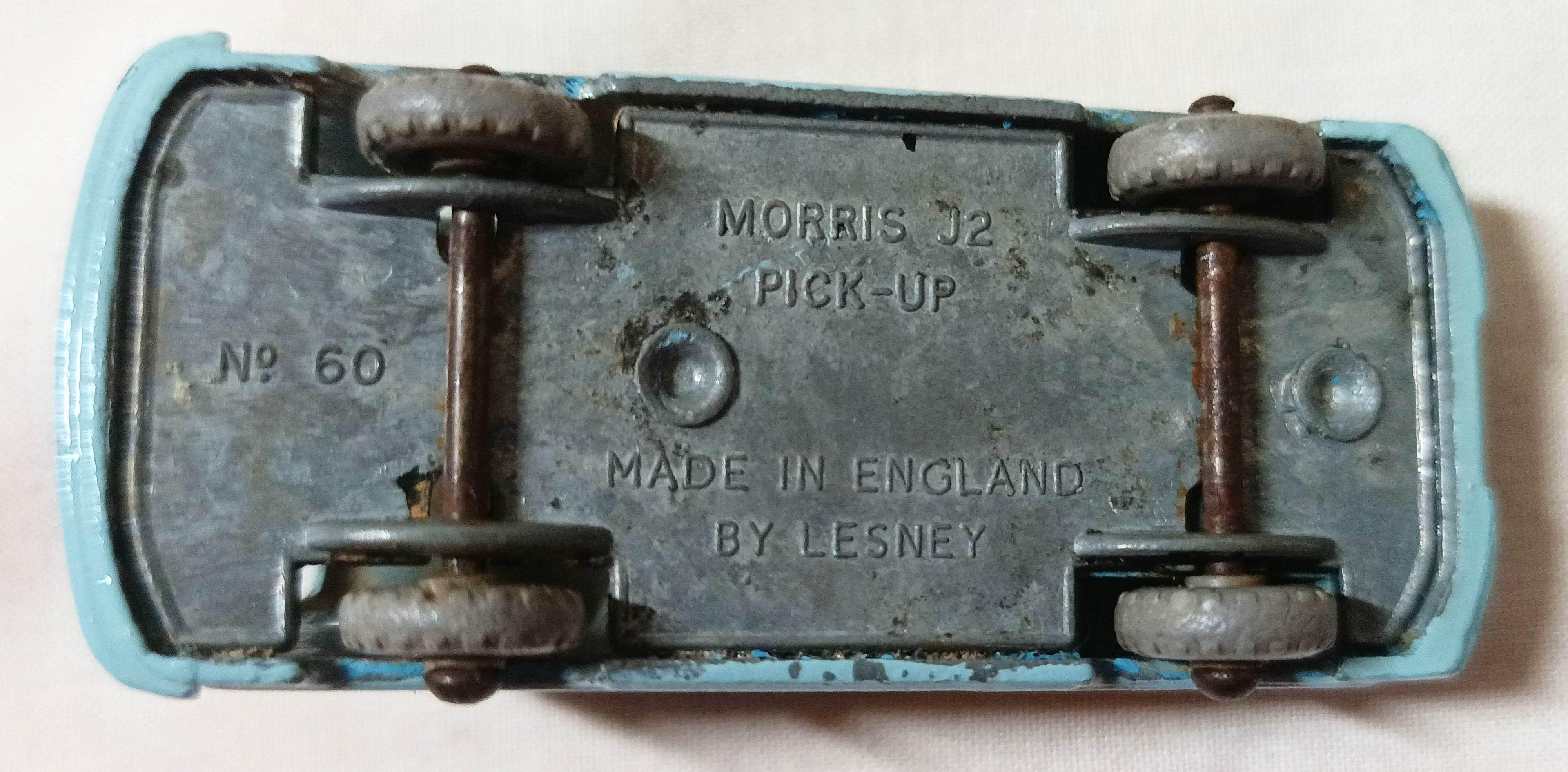 Lesney Matchbox 60 Morris J2 Pickup Truck David Ford Builders 1958
