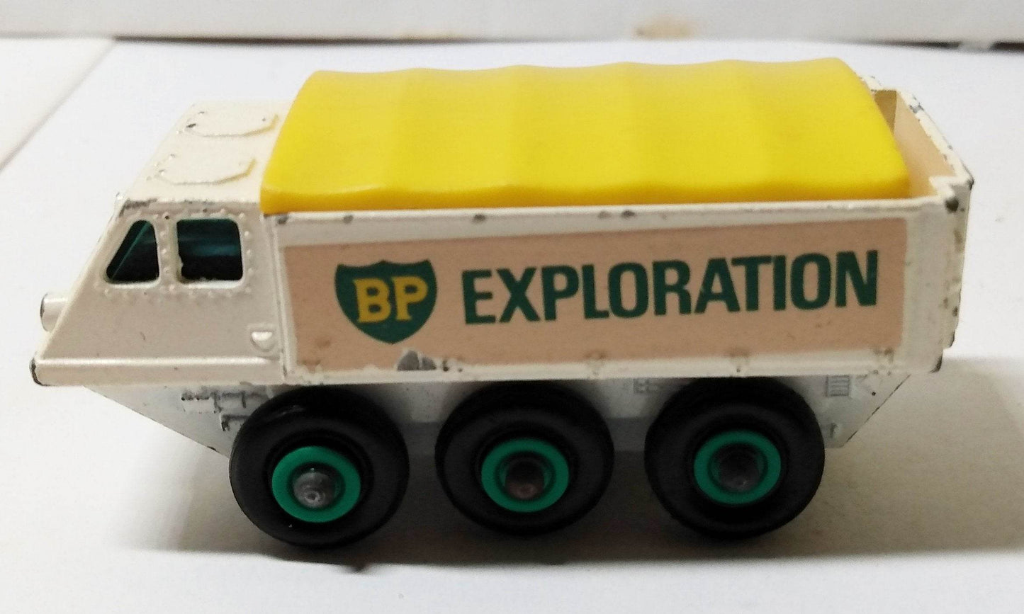 Lesney Matchbox 61 Alvis Stalwart BP Exploration Truck 1966 smooth bed - TulipStuff