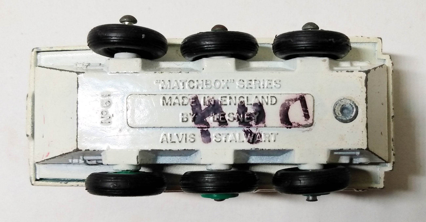 Lesney Matchbox 61 Alvis Stalwart BP Exploration Truck 1966 smooth bed - TulipStuff