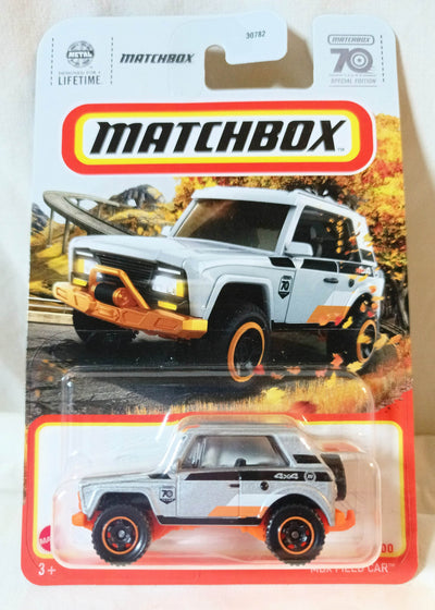 Matchbox 2023 #62 MBX Field Car 70th Anniversary Gray - TulipStuff