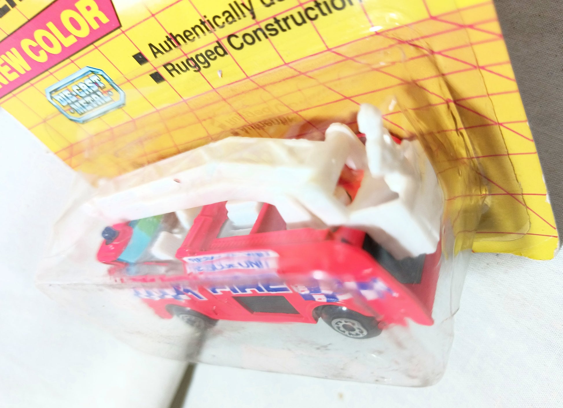Matchbox 63 Snorkel Fire Truck Diecast Metal Toy 1992 Orange - TulipStuff