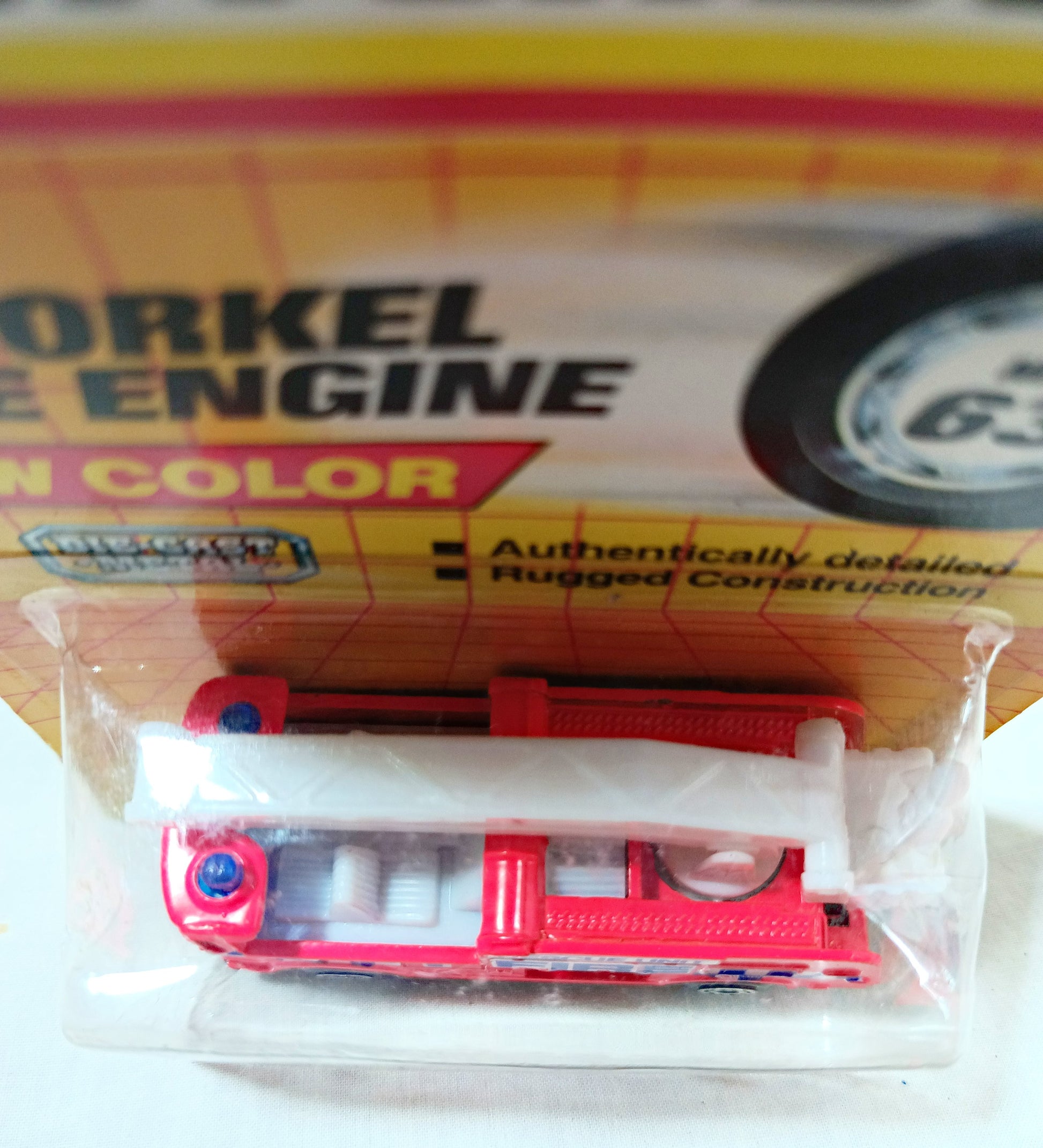 Matchbox 63 Snorkel Fire Truck Diecast Metal Toy 1992 Orange - TulipStuff