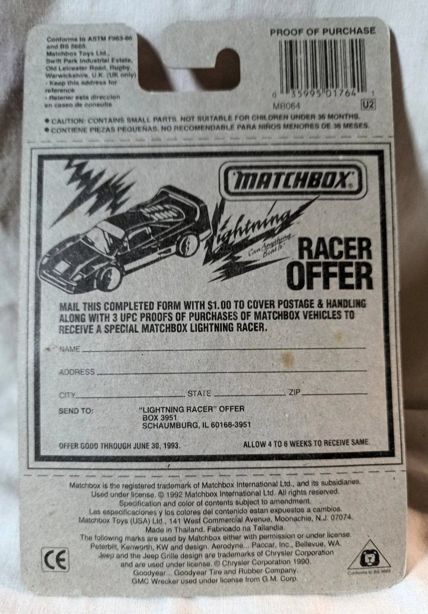 Matchbox 64 Caterpillar Bulldozer Diecast Metal Construction Toy 1993 - TulipStuff