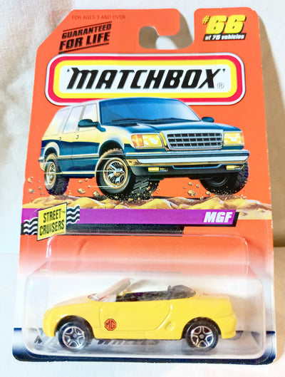 Matchbox #66 MG MGF 1.8i Convertible Street Cruisers 1998 - TulipStuff