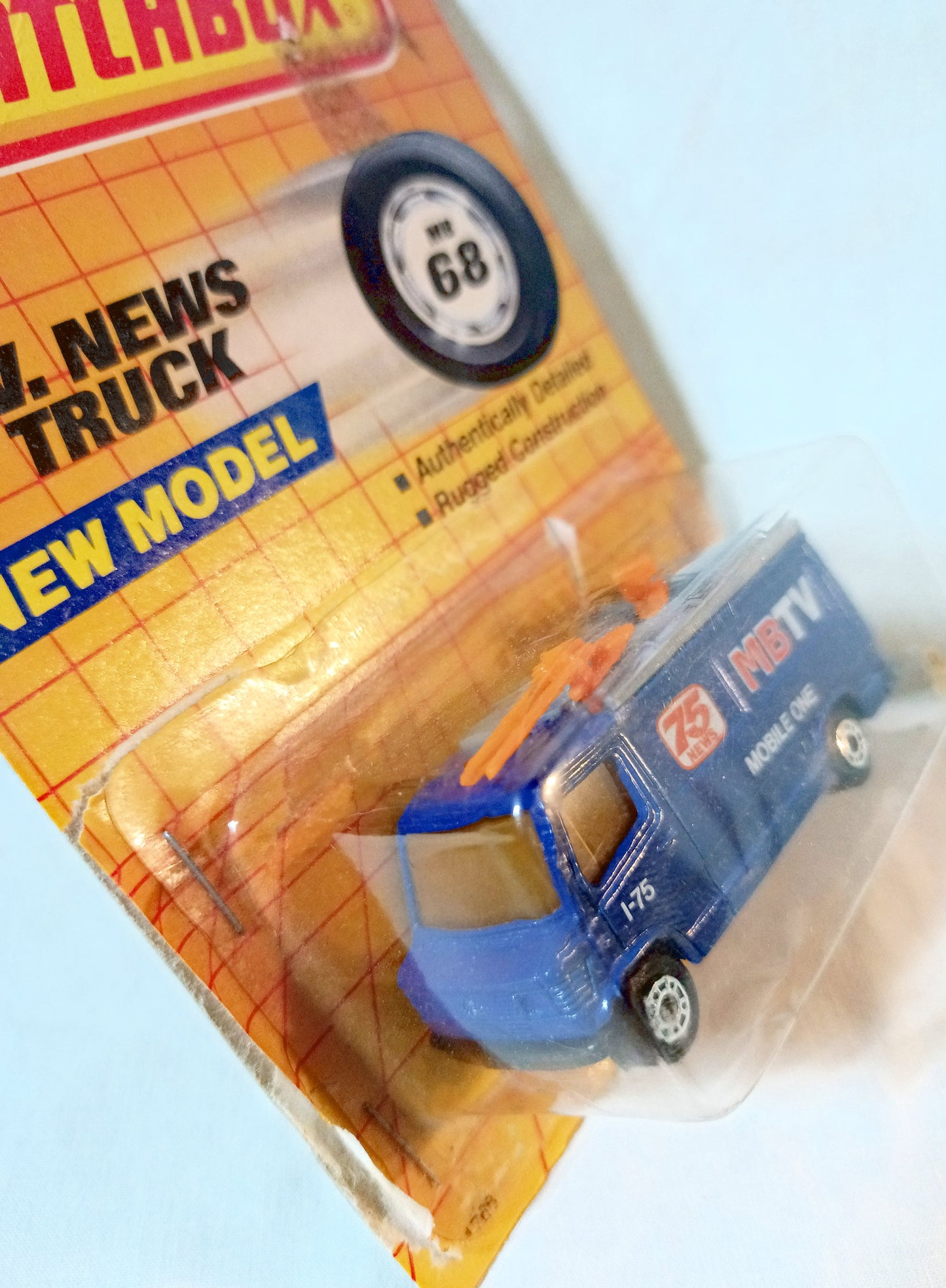 Matchbox 68 TV News Truck MBTV Mobile One Macau 1987 - TulipStuff