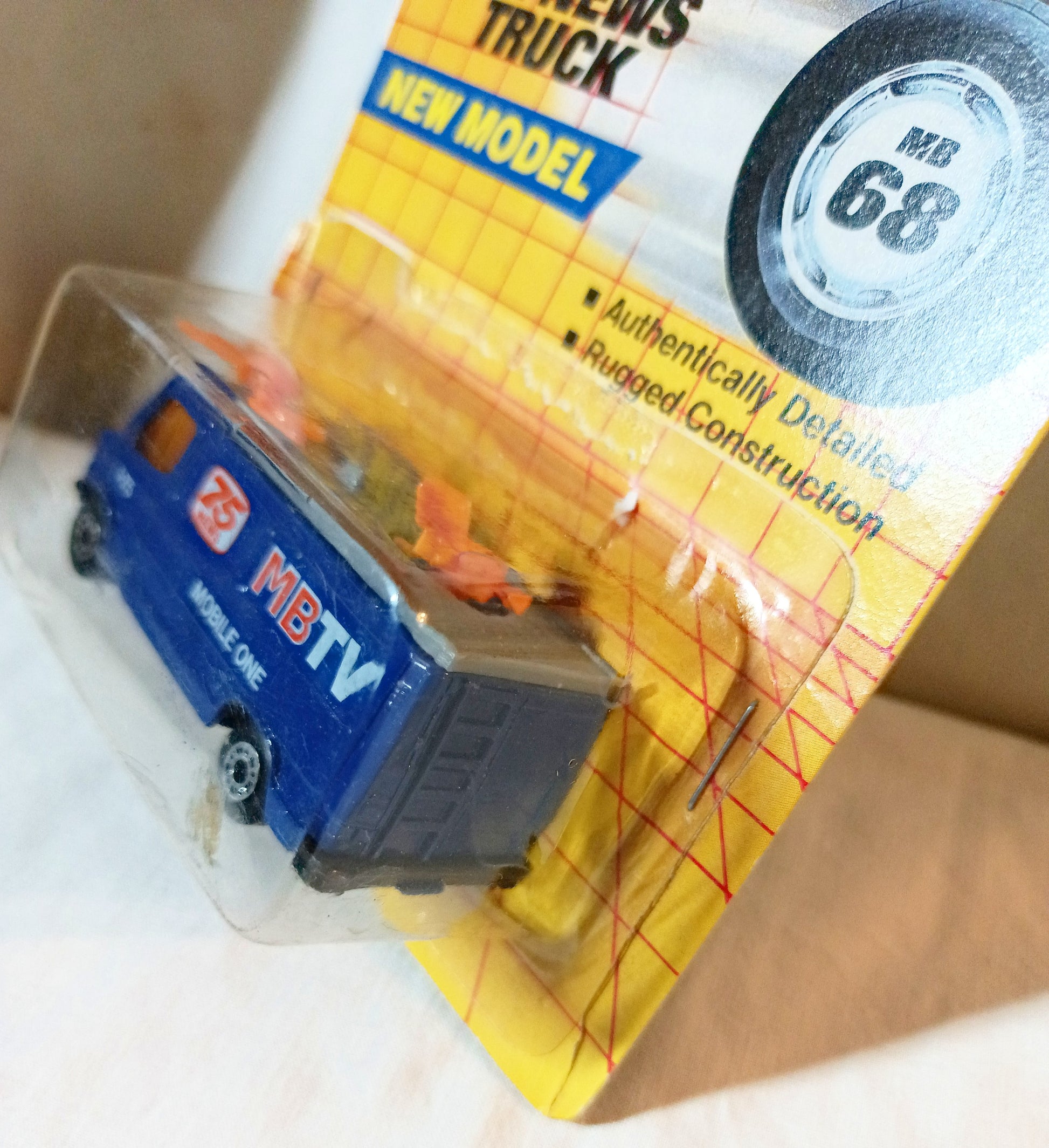 Matchbox 68 TV News Truck MBTV Mobile One Macau 1987 - TulipStuff