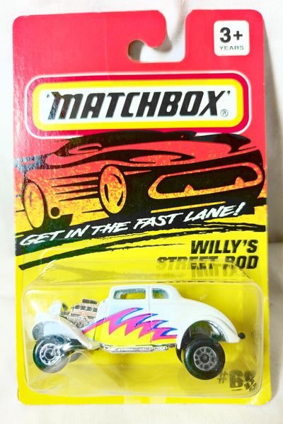 Matchbox #69 Willy's Street Rod D-13 No Trunk Tampo Variation 1995 - TulipStuff