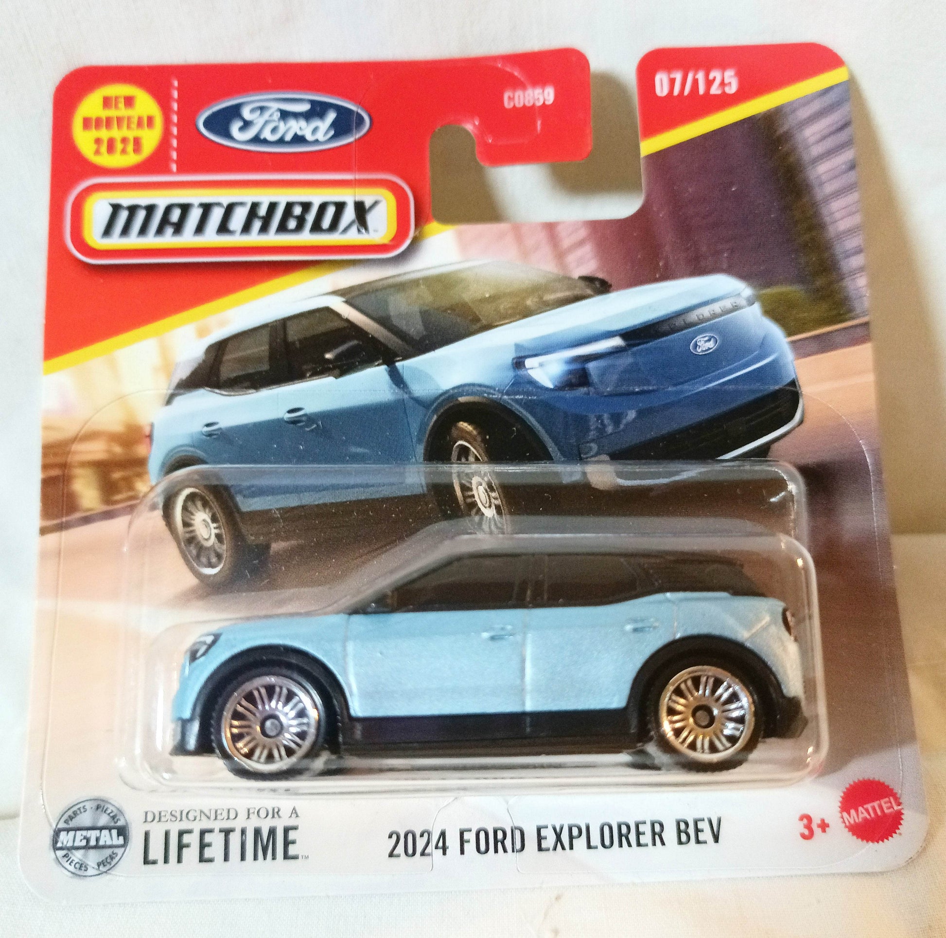 Matchbox 2025 MB7 - 2024 Ford Explorer BEV Electric SUV Short Card - TulipStuff