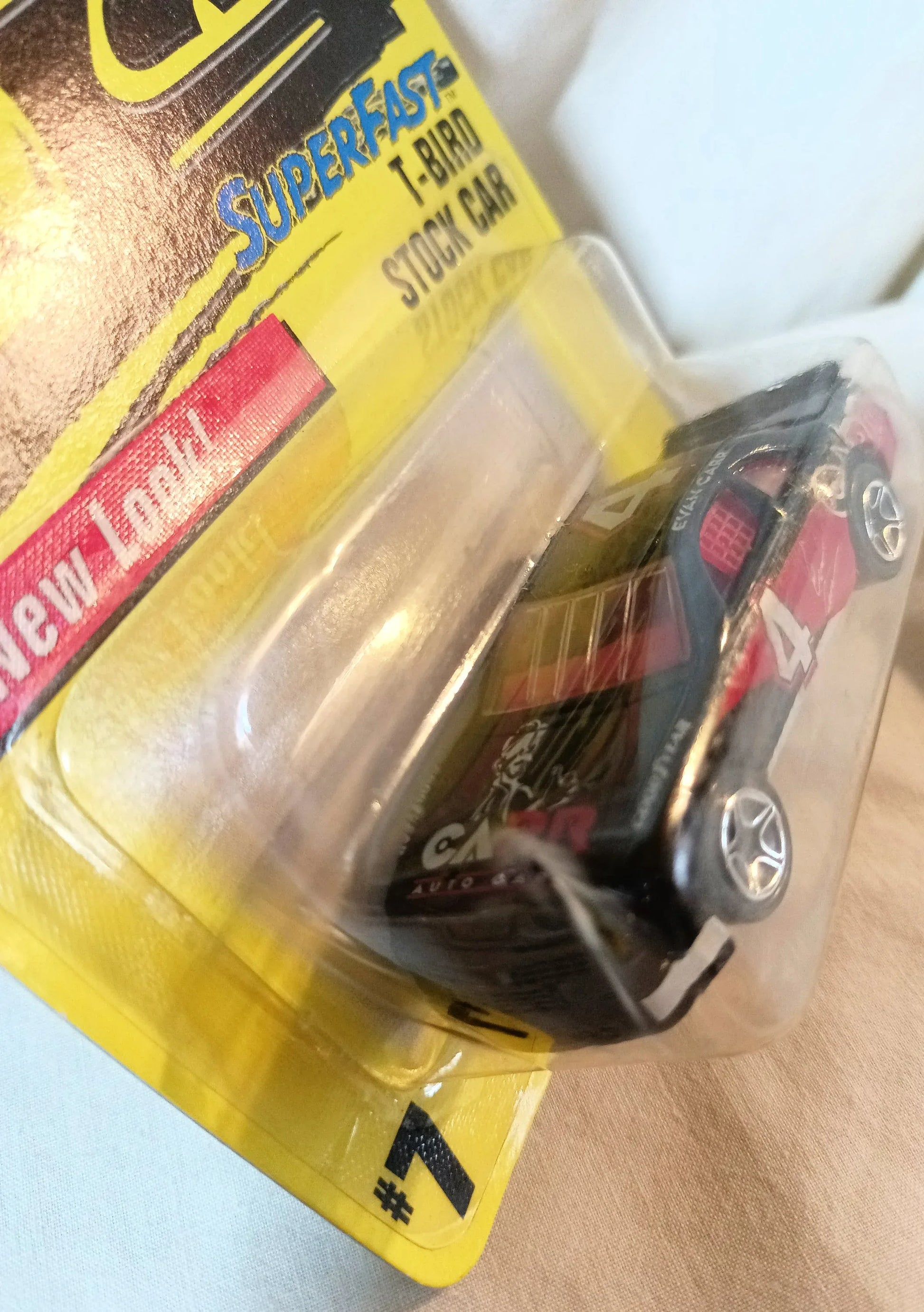 Matchbox #7 T-Bird Stock Car Evan Carr Auto Care Ford Thunderbird 1997 - TulipStuff