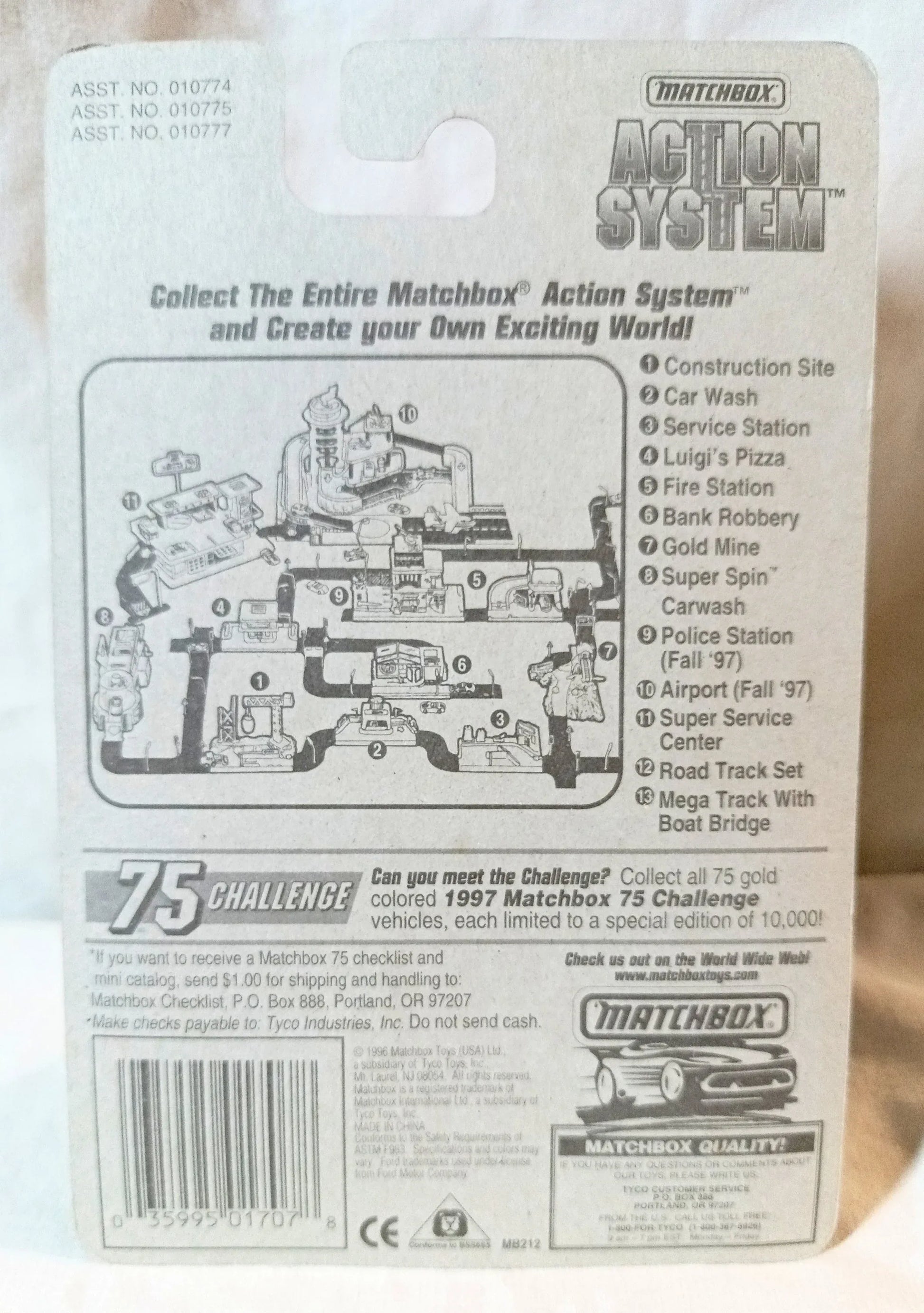 Matchbox #7 T-Bird Stock Car Evan Carr Auto Care Ford Thunderbird 1997 - TulipStuff