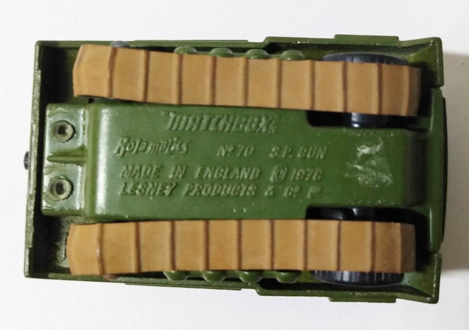 Lesney Matchbox 70 Self Propelled Gun Army Tank England 1976 - TulipStuff