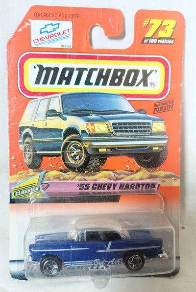 Matchbox #73 1955 Chevy Bel Air Hardtop Classics Series 1999 Blue - TulipStuff