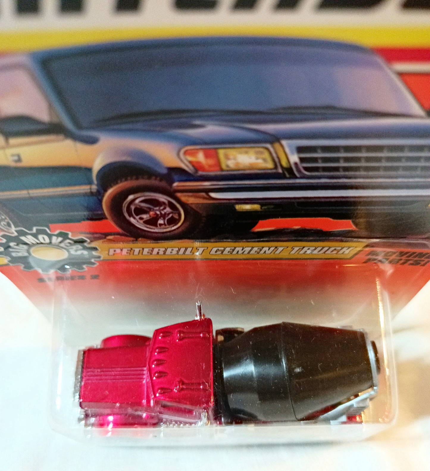 Matchbox #8 Peterbilt Cement Truck Big Movers Series Red 1998 - TulipStuff
