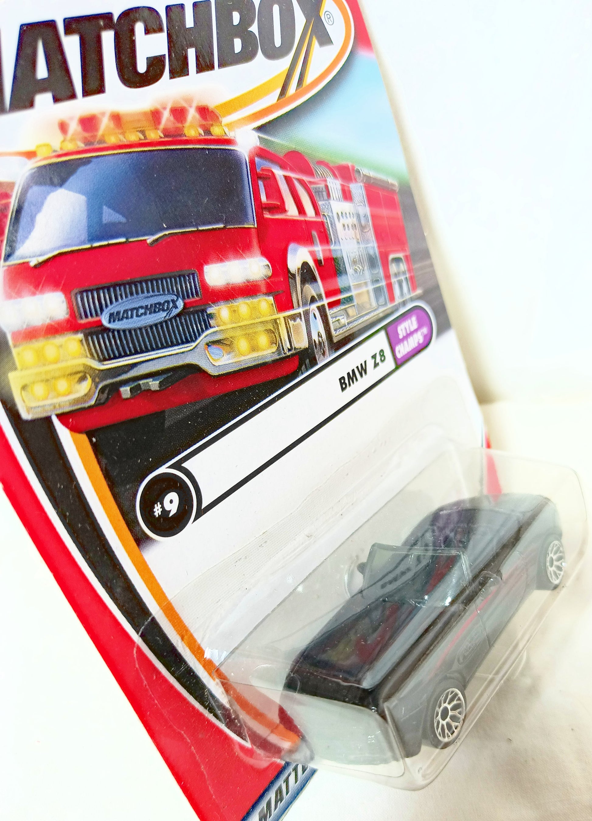 Matchbox #9 BMW Z8 Convertible Style Champs Black 2002 - TulipStuff