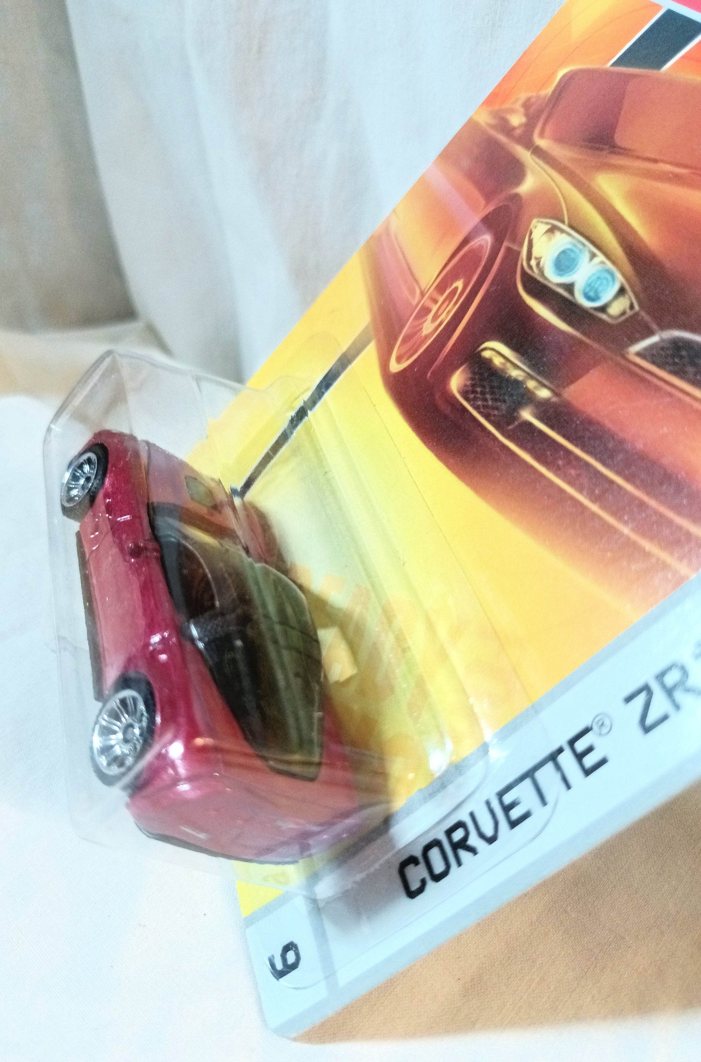 Matchbox #9 Corvette ZR1 Chevrolet Sports Car Red 2008 - TulipStuff