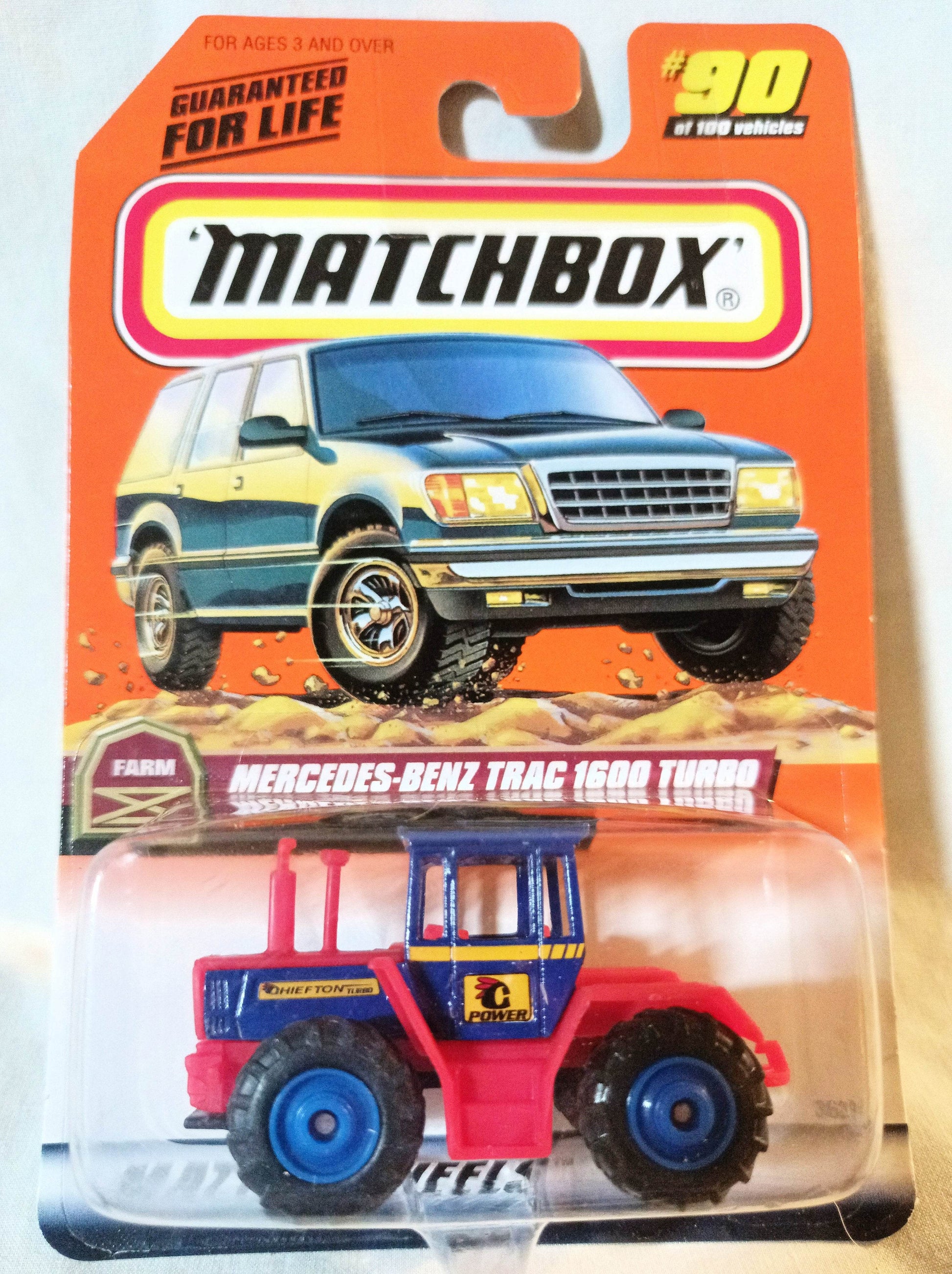 Matchbox #90 Farm Series Mercedes-Benz Trac 1600 Turbo Tractor 1999 - TulipStuff