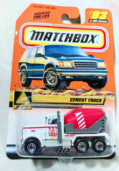 Matchbox #93 Peterbilt Cement Truck Build It Series 2000 Explorer Card - TulipStuff