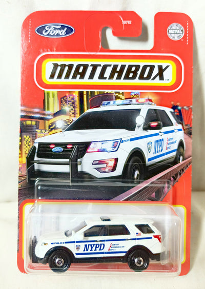 Matchbox #95 NYPD 2016 Ford Interceptor Utility Police SUV MBX Metro - TulipStuff