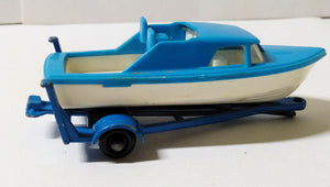 Lesney Matchbox no. 9 Boat and Trailer 1966 Made in England - TulipStuff