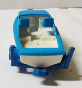 Lesney Matchbox no. 9 Boat and Trailer 1966 Made in England - TulipStuff