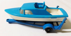 Lesney Matchbox no. 9 Boat and Trailer 1966 Made in England - TulipStuff