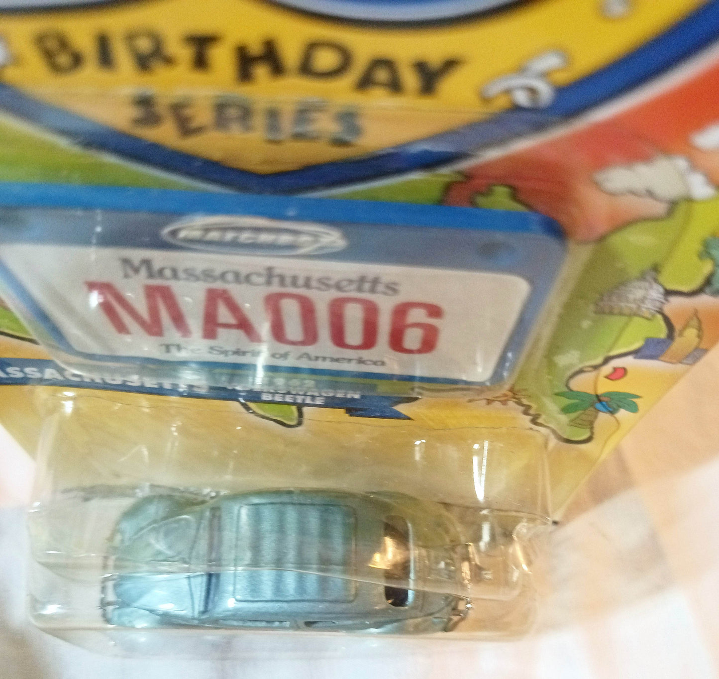 Matchbox Across America 50th Bday Series Massachusetts 1962 VW Beetle - TulipStuff