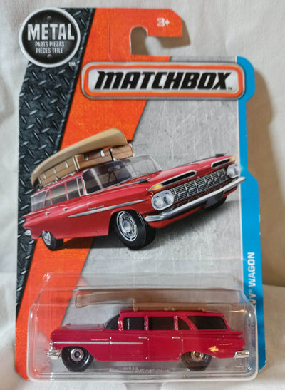 Matchbox #1 MBX Adventure City '59 Chevy Wagon w/Canoe 2017 - TulipStuff