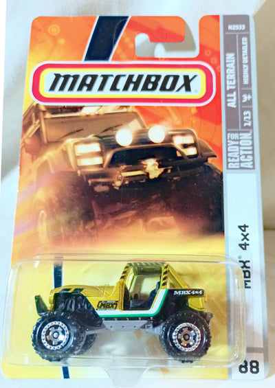 Matchbox #88 MBX 4X4 Offroad Vehicle All Terrain 2007 Gold - TulipStuff