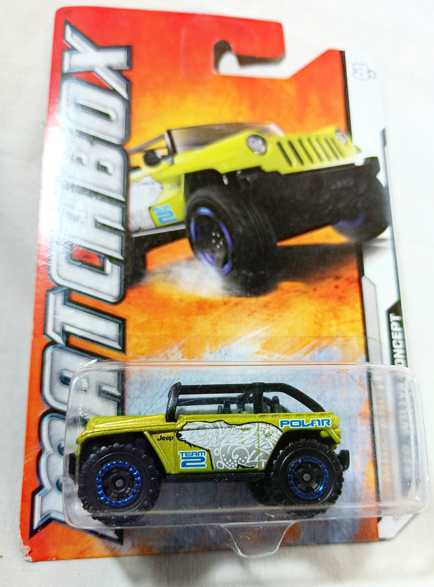 Matchbox MB74 MBX Arctic Jeep Willys Concept Lime Green 2012 - TulipStuff