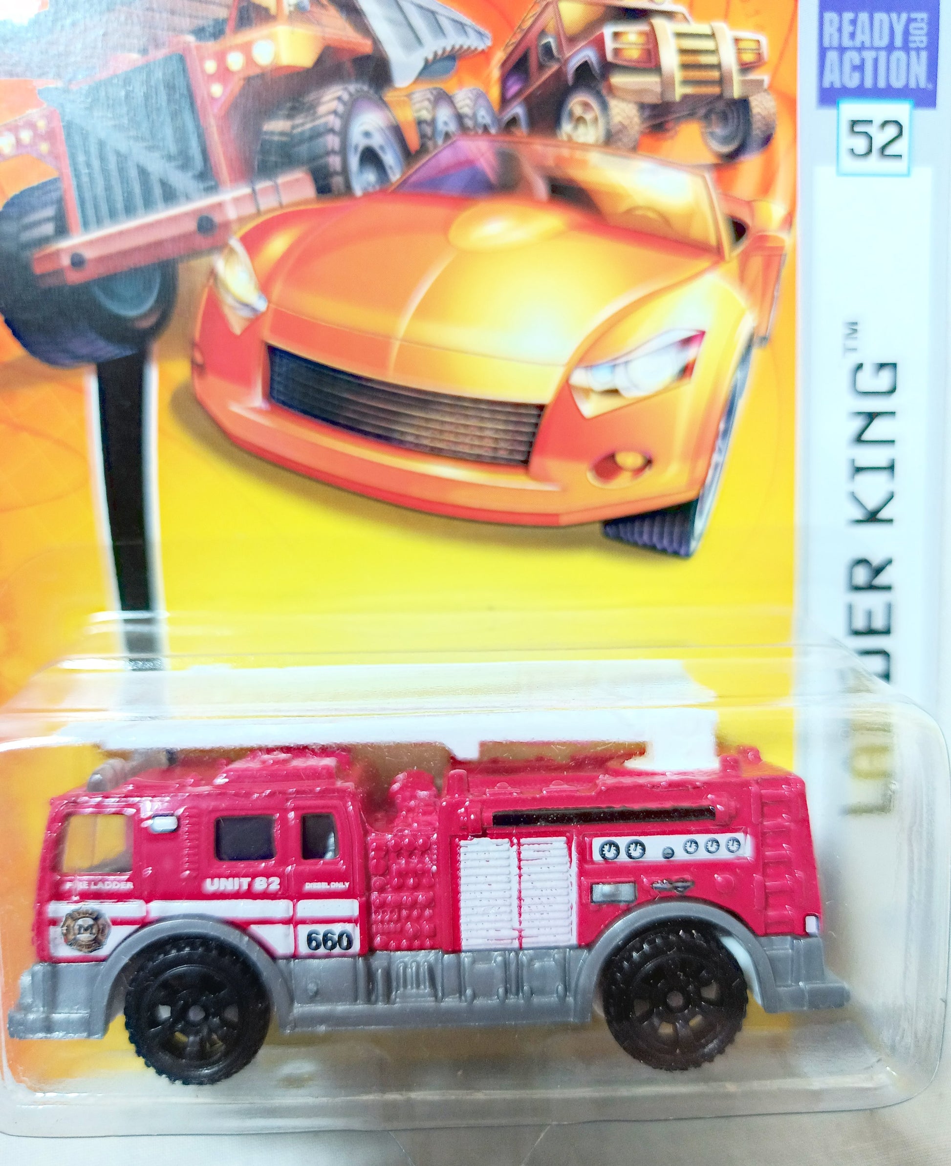 Matchbox #52 Ladder King Fire Truck MBX Metal Series Red 2007 - TulipStuff