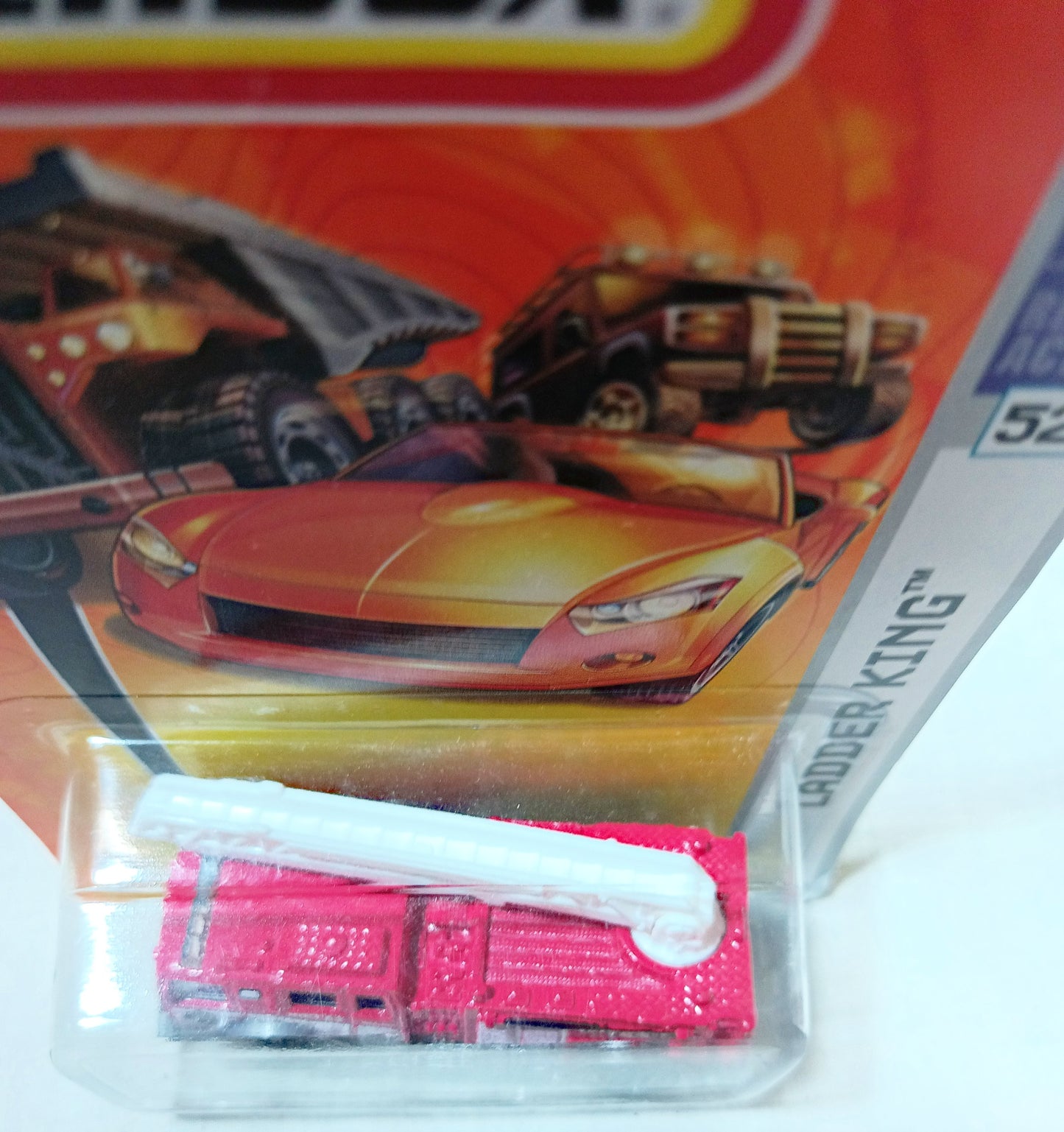 Matchbox #52 Ladder King Fire Truck MBX Metal Series Red 2007 - TulipStuff