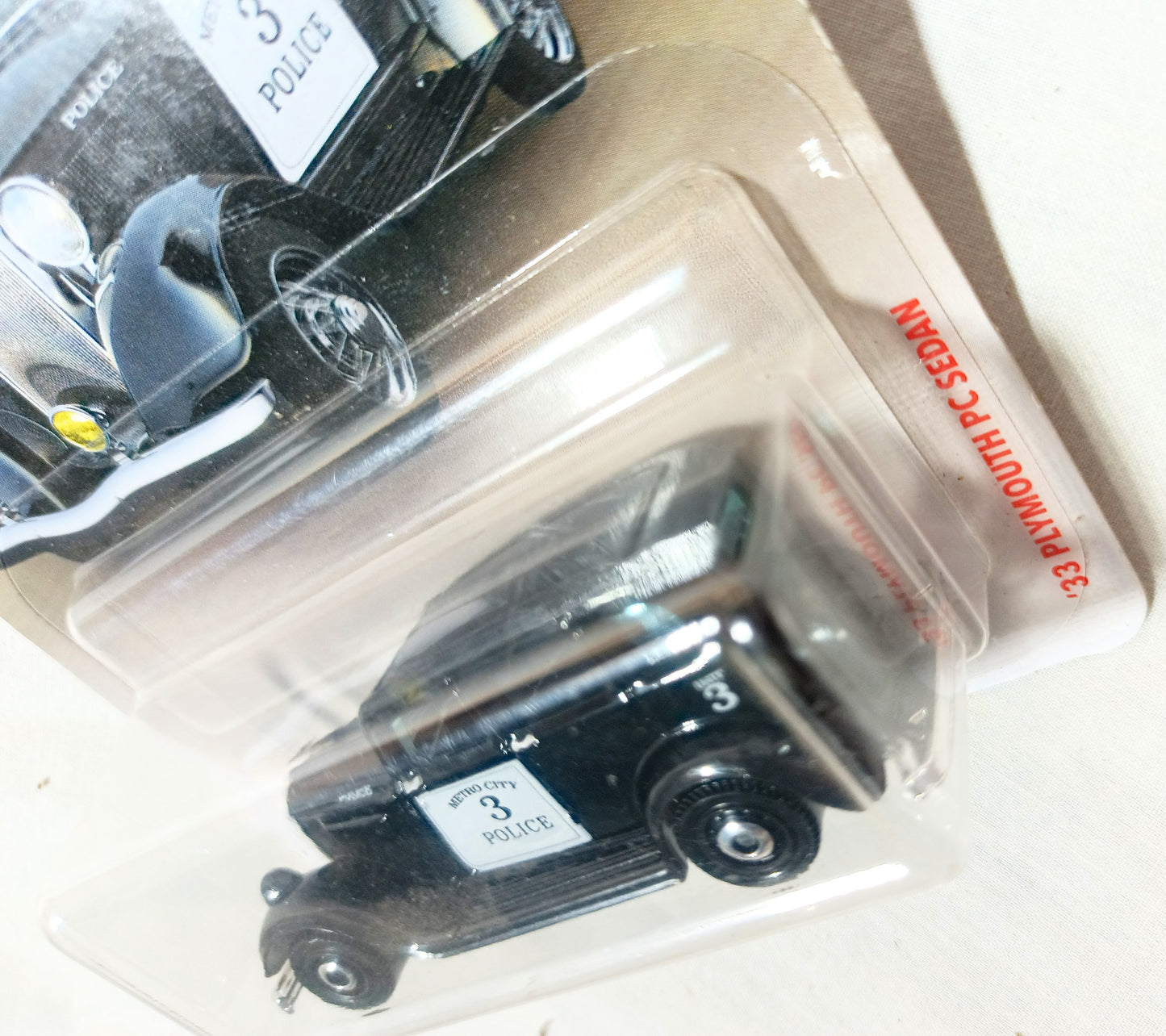 Matchbox MB45 '33 Plymouth PC Sedan Police Car MBX Rescue 2019 - Tuliptuff