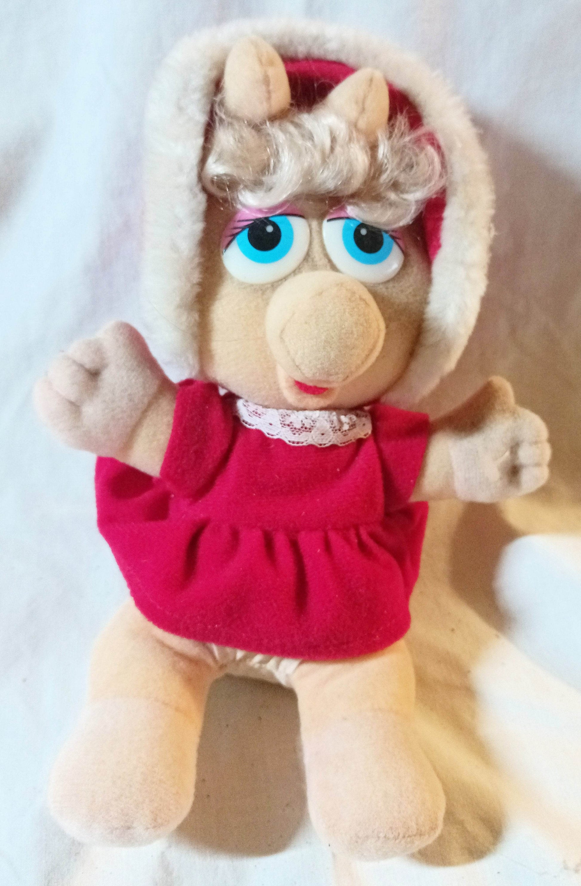 McDonald's Jim Henson Baby Miss Piggy Muppets Stuffed Plush Toy 1988 - TulipStuff