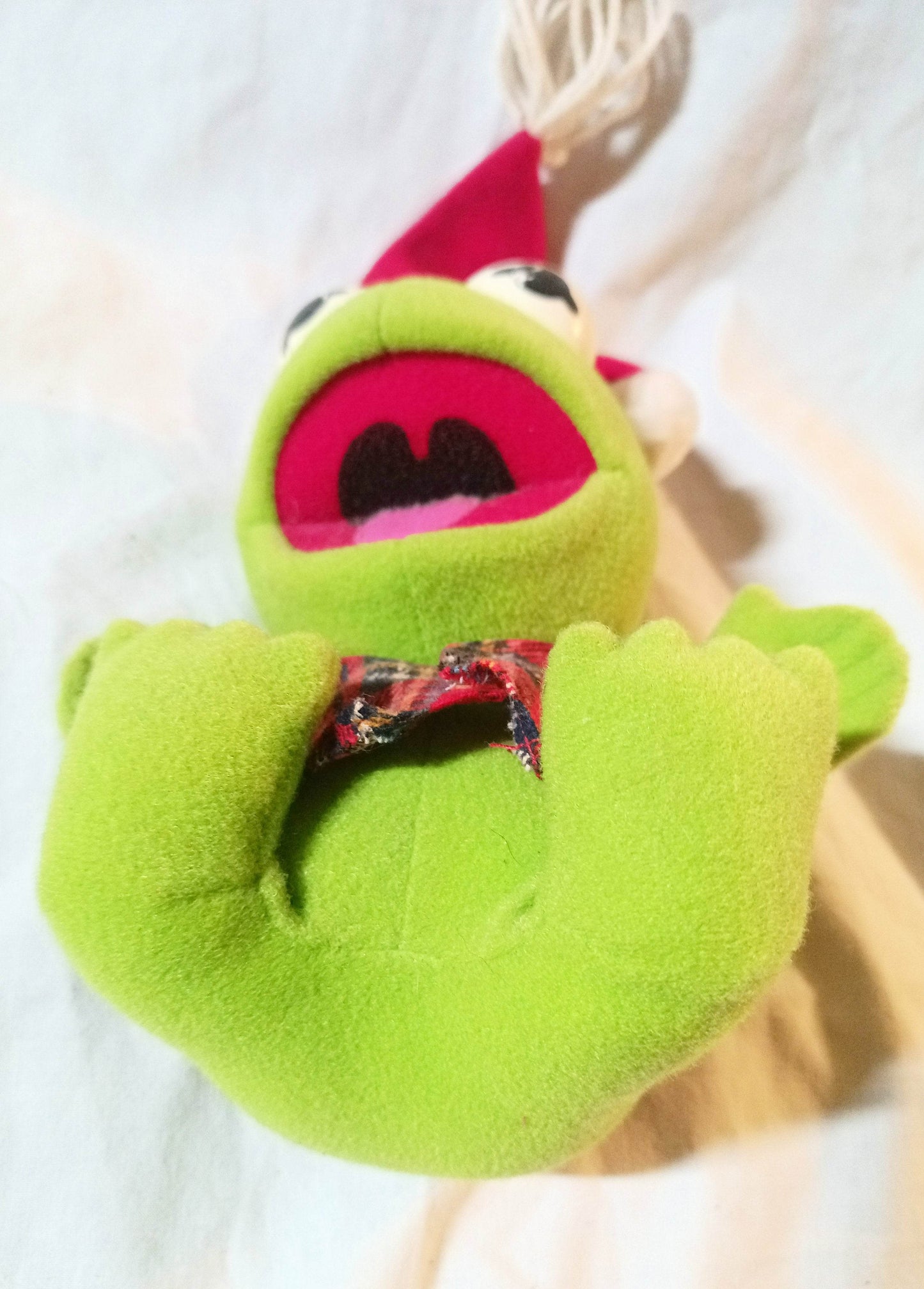 McDonald's Jim Henson Baby Kermit Frog Muppets Stuffed Plush Toy 1988 - TulipStuff