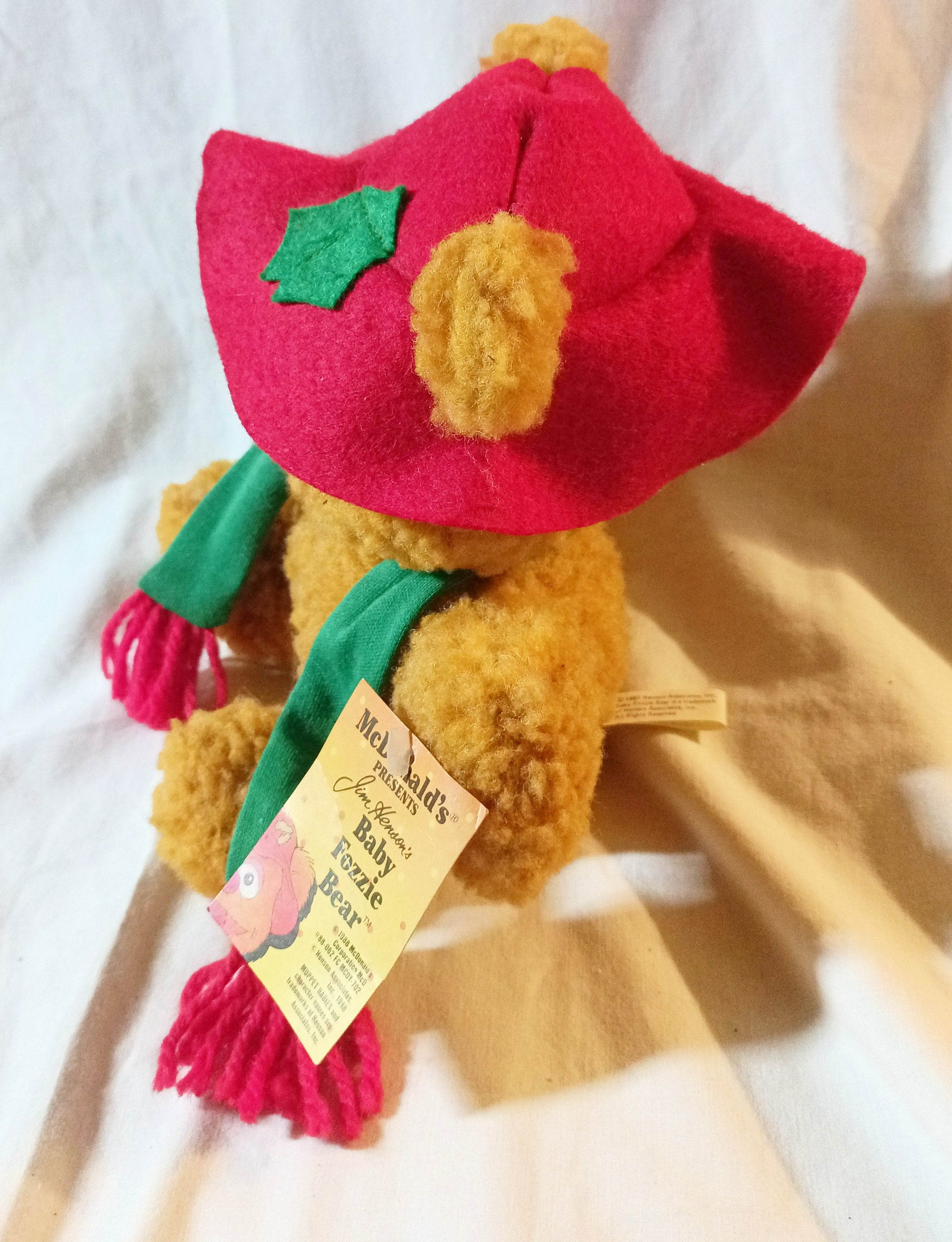 McDonald's Jim Henson Baby Fozzie Bear Muppets Stuffed Plush Toy 1988 - TulipStuff