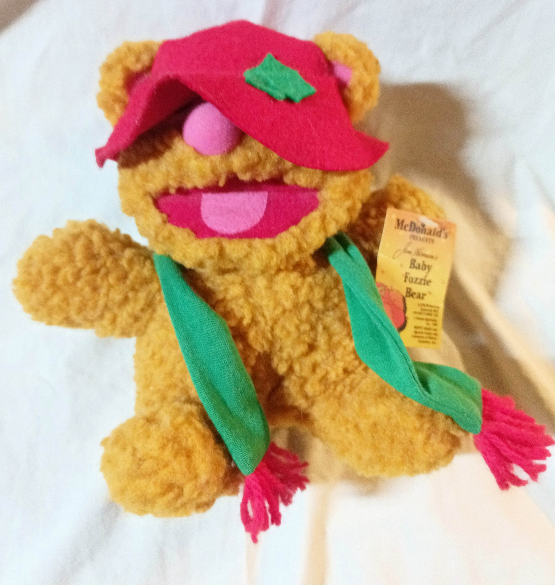 McDonald's Jim Henson Baby Fozzie Bear Muppets Stuffed Plush Toy 1988 - TulipStuff
