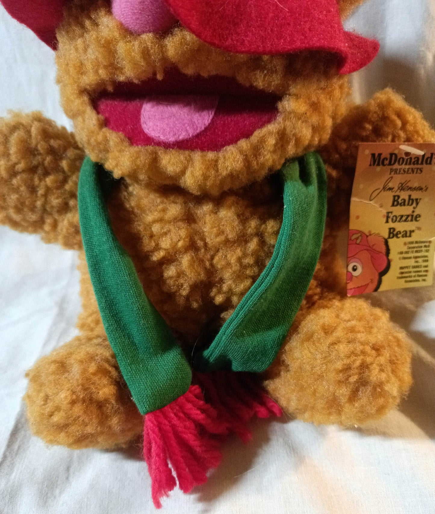McDonald's Jim Henson Baby Fozzie Bear Muppets Stuffed Plush Toy 1988 - TulipStuff