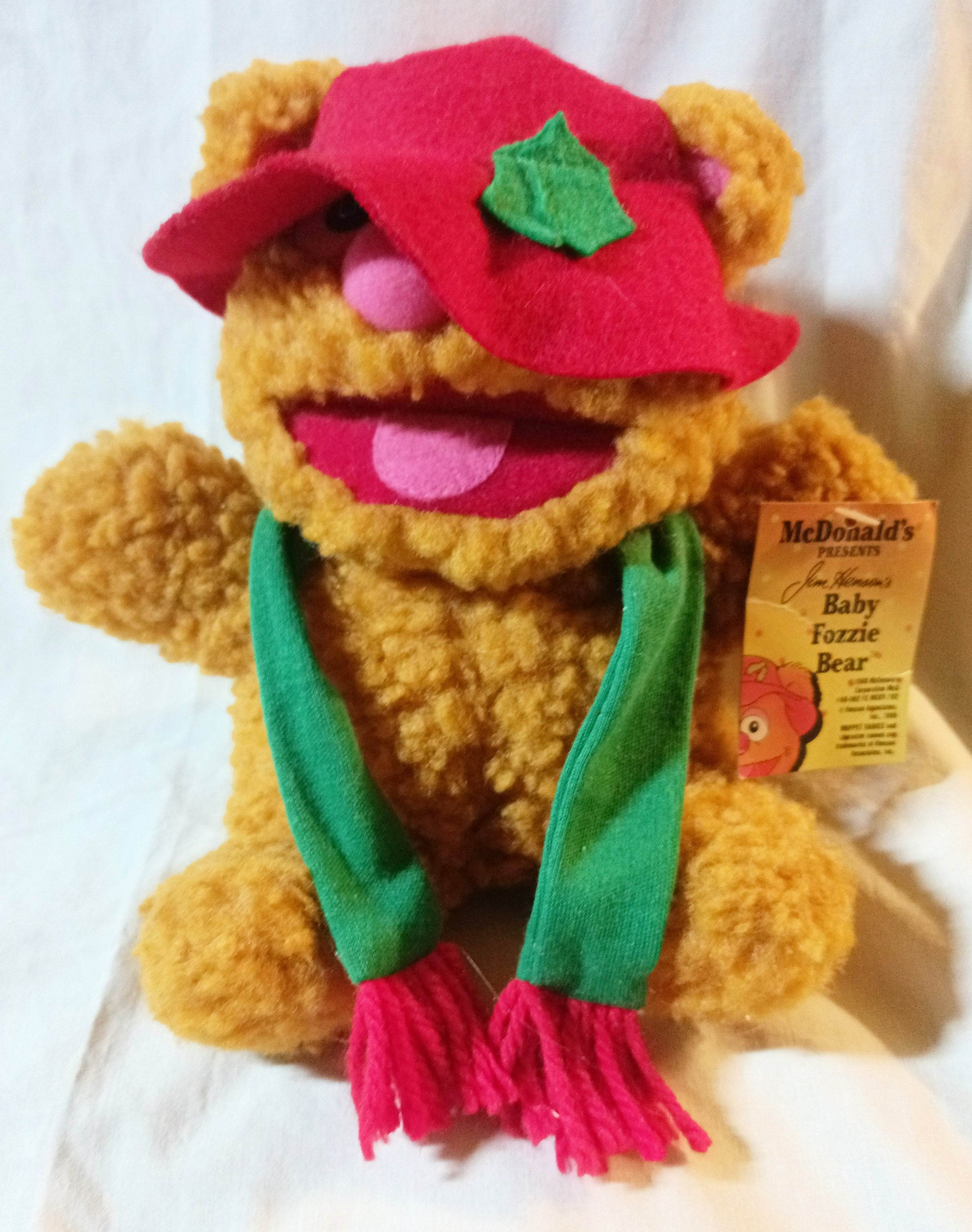 McDonald's Jim Henson Baby Fozzie Bear Muppets Stuffed Plush Toy 1988 - TulipStuff