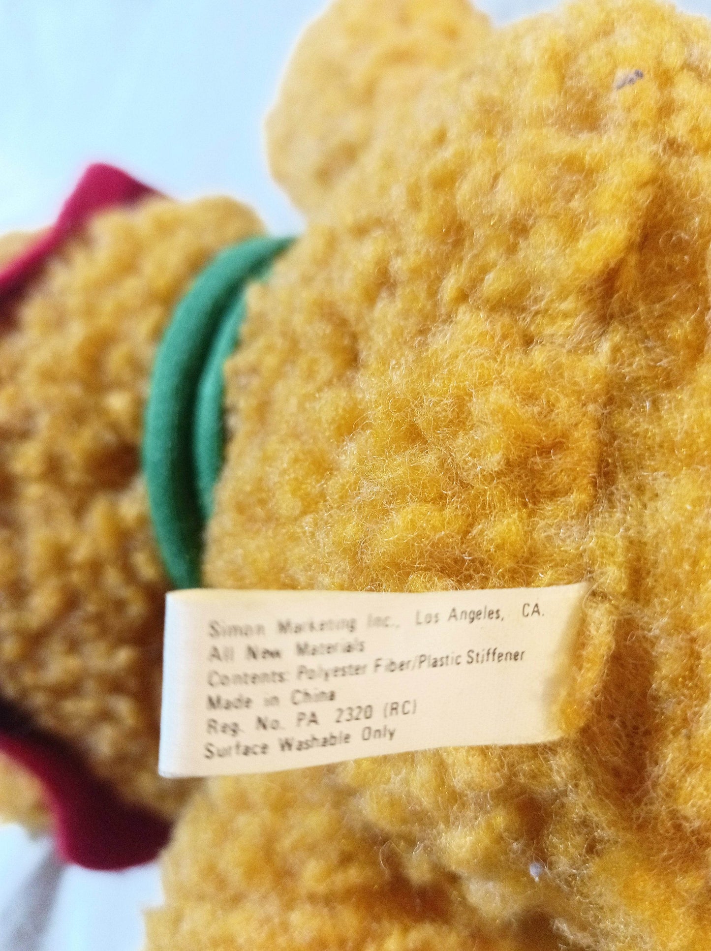 McDonald's Jim Henson Baby Fozzie Bear Muppets Stuffed Plush Toy 1988 - TulipStuff