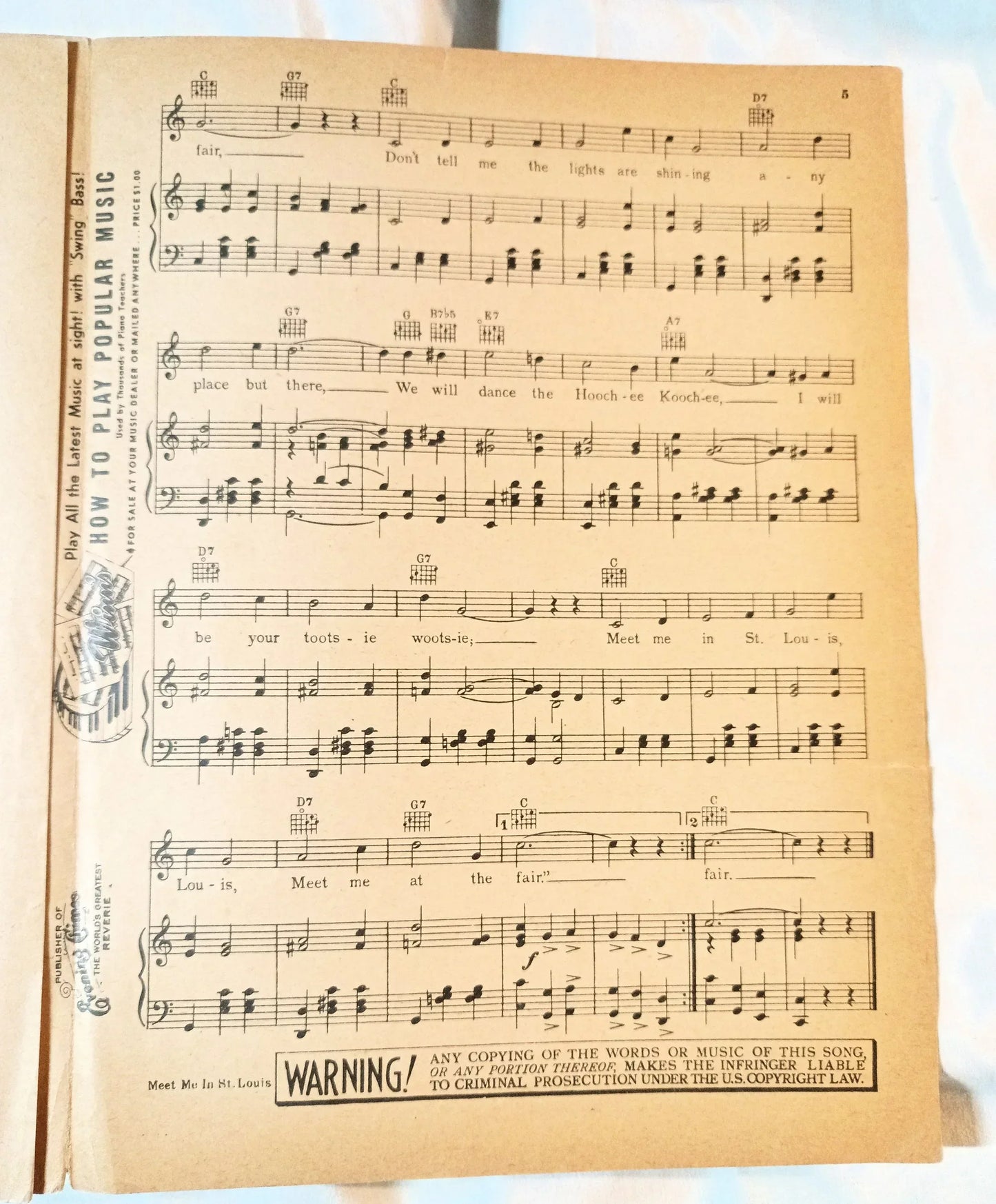 Meet Me In St Louis Louis Judy Garland Sheet Music 1944 - TulipStuff