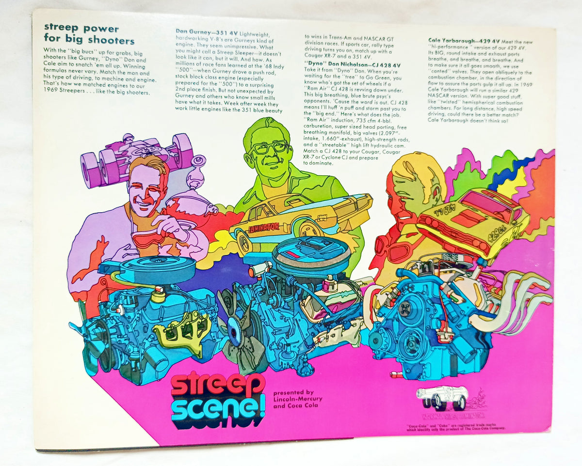 Mercury 1969 Streep Scene Sales Brochure Cougar Marauder Cyclone - TulipStuff