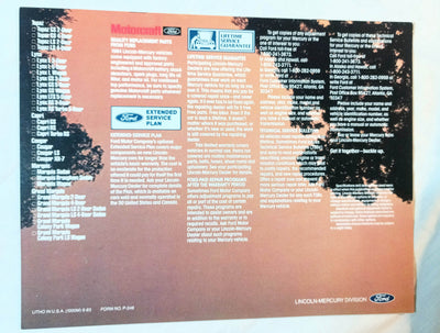 Mercury 1984 Sales Brochure Topaz Lynx Capri Cougar Marquis - TulipStuff