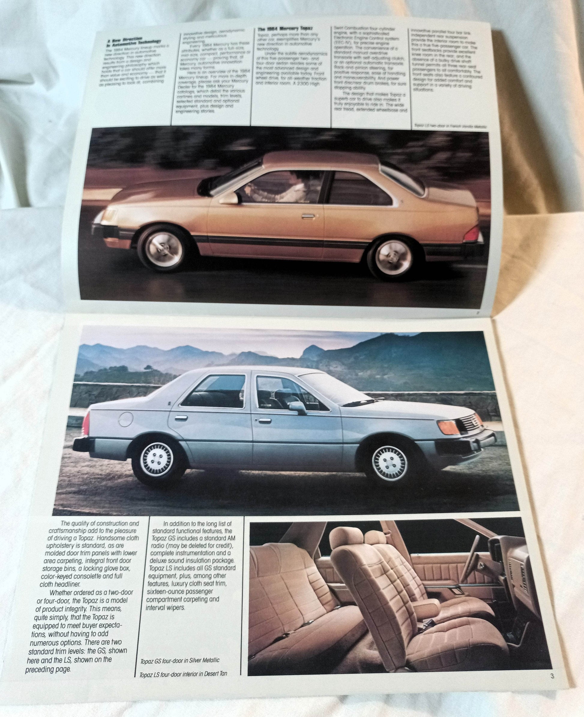 Mercury 1984 Sales Brochure Topaz Lynx Capri Cougar Marquis - TulipStuff