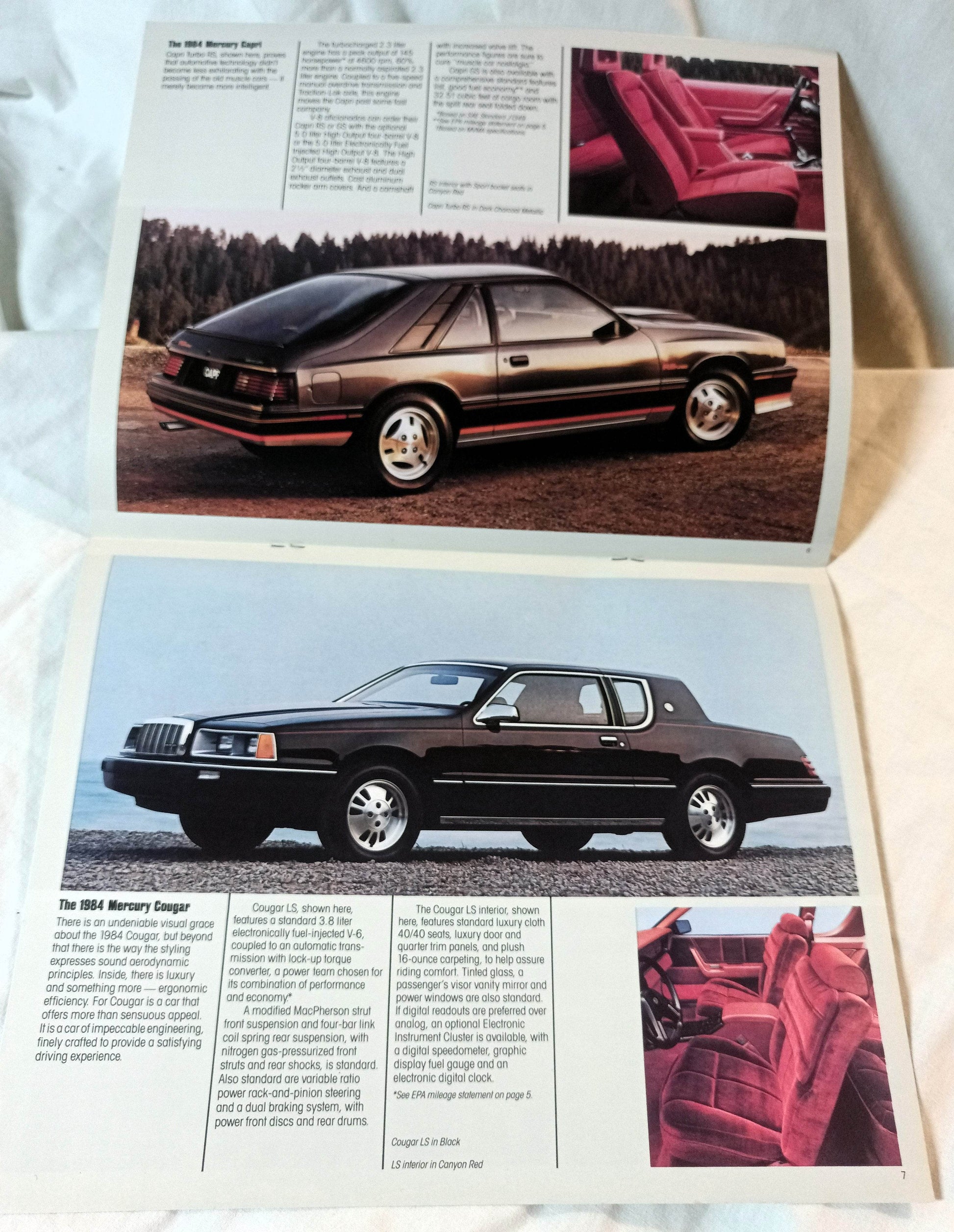 Mercury 1984 Sales Brochure Topaz Lynx Capri Cougar Marquis - TulipStuff